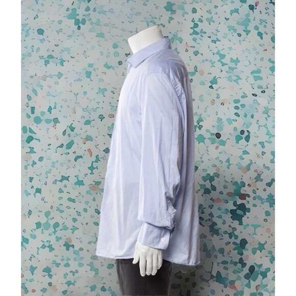 BIG & TALL LUXURY Versace Collection Trend Blue Dress Shirt Size 2XL EUC - Picture 2 of 11
